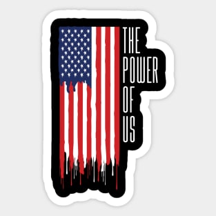 The power of US American flag Sticker